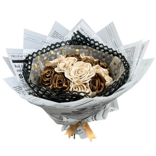 ramo de 12 rosas de raso terra 